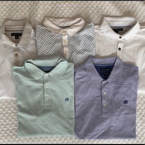 5 Large Short Sleeve Banana Republic Polos